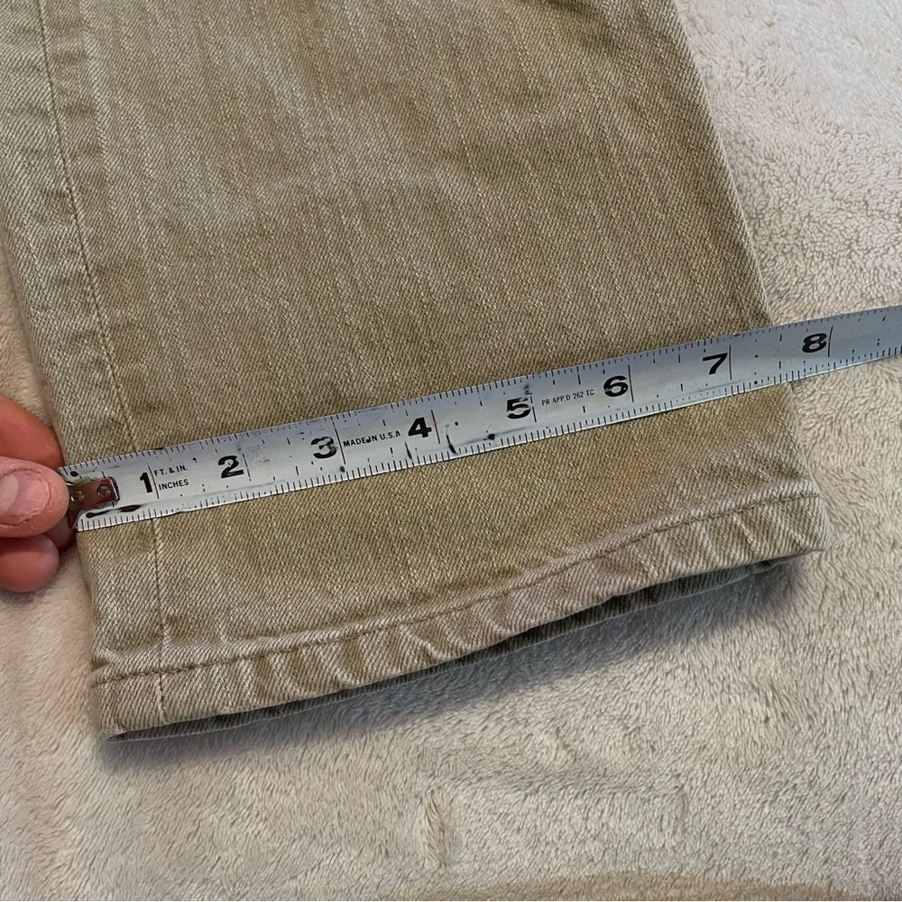 Vintage Eddie Bauer Jeans Men 38x30‎ Beige Straight Leg Baggy Outdoors (36x29)